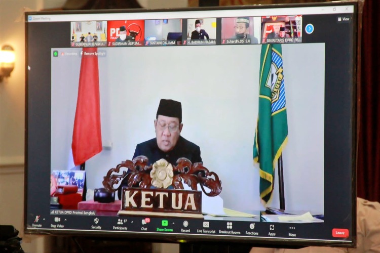 Penandatanganan KUA – PPAS R-APBD Provinsi Bengkulu Tahun Anggaran 2022