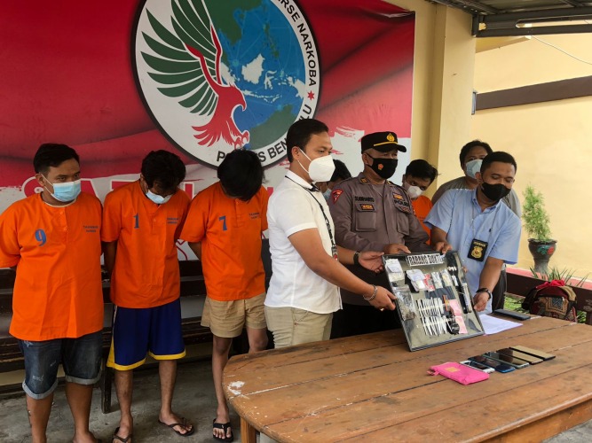 Polres Bengkulu Merilis Penyalahgunaan Narkotika