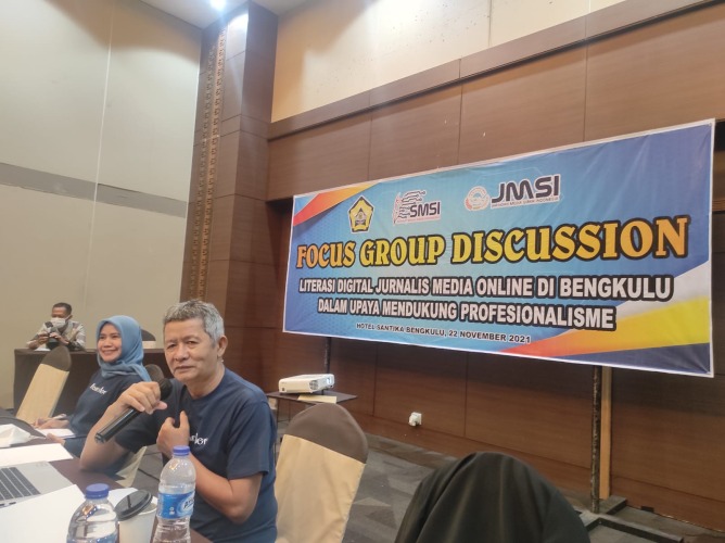 FGD Catat Tingkat Literasi Jurnalis di Bengkulu Cukup Baik