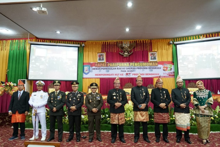 Rapat Paripurna pengumuman peringatan HUT ke- 53 provinsi Bengkulu., Foto: Dok
