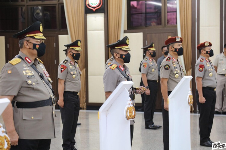 Kapolri Listyo Sigit Prabowo saat pimpin Sertijab Kapolda Bengkulu di Aula Rupatama Mabes Polri, 29 Desember 2021, Foto: Dok