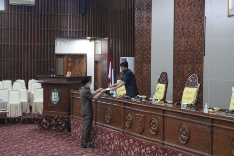 Rapat Paripurna DPRD Provinsi Bengkulu ke 2 Masa Persidangan ke-1 tahun 2022, Senin 10 Januari 2021, Foto: Dok