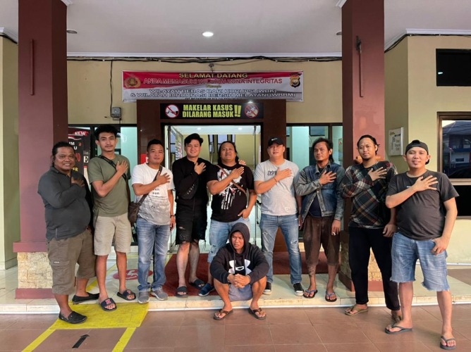 Pelaku berinisial RFH saat digelandang di Polres Bengkulu Selatan, Foto: Dok/Tribhrata
