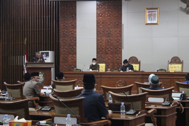Rapat Paripurna DPRD Provinsi Bengkulu ke 2 Masa Persidangan ke-1 tahun 2022, Senin 10 Januari 2021, Foto: Dok