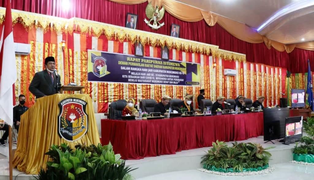 Paripurna Istimewa Hut Mukomuko Ke-19, Ali Saftaini: Menuju Mukomuko Sehat dan Maju