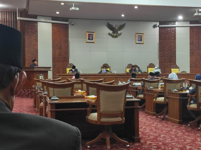 Suasana Rapat Paripurna DPRD Provinsi Bengkulu, Selasa 25 Januari 2022, Foto: Dok