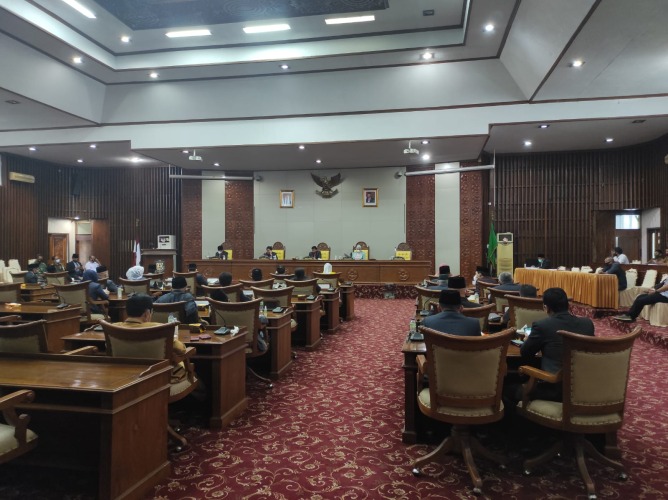 Rapat Paripurna DPRD Provinsi Bengkulu, Selasa, 25 Januari 2022, Foto: Dok