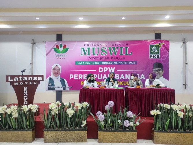 Musyawarah Wilayah DPW Perempuan Bangsa Provinsi Bengkulu, di Hotel Latansa, Minggu, 6 Maret 2022, Foto: Dok/Irfan Arief