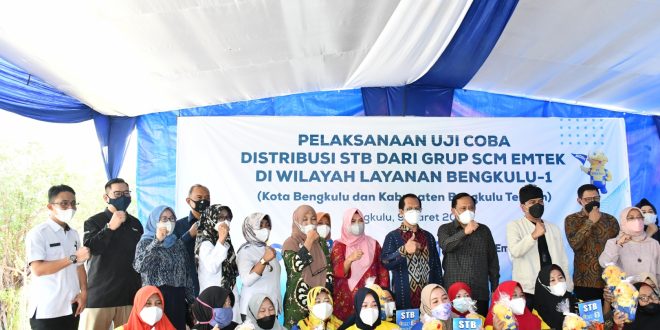 Pelaksanaan uji coba distribusi STB dari grup SCM Emtek wilayah layanan Bengkulu-1, Foto: Dok