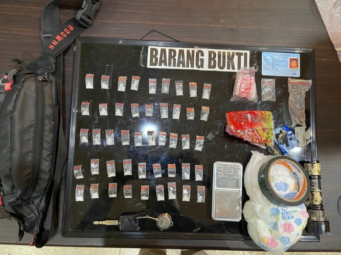 Barang bukti yang ditemukan Tim Satresnarkoba Polres Bengkulu, Foto: Dok/Tribhrata