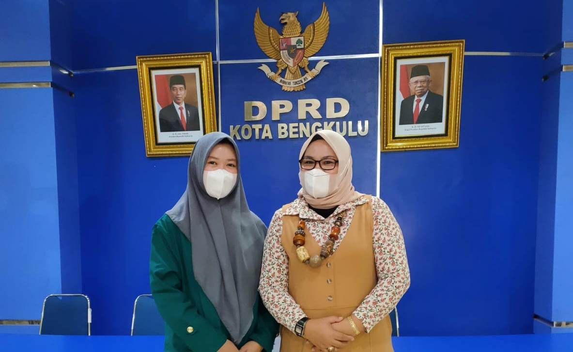 Wakil Ketua Bapemperda DPRD Kota Bengkulu saat menerima audiensi mahasiswa UIN Fatmawati Bengkulu, Senin, 21 Maret 2022, Foto: Dok