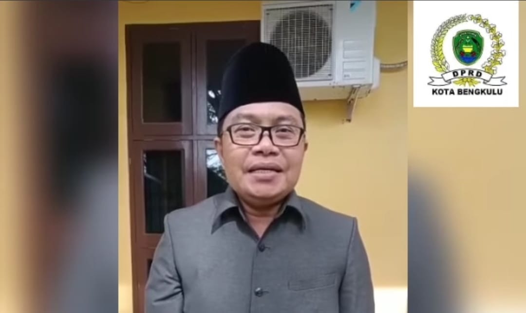Tangkapan layar video Ketua Komisi I DPRD Kota Bengkulu saat memaparkan akan mendapatkan bantuan pembangunan GOR Mini, Foto: Dok