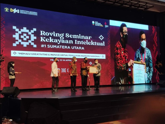 Roving Seminar Kekayaan Intelektual Pertama se Pulau Sumatera di Hotel JW Marriot Medan, Sumatera Utara, Rabu, 13 April 2022, Foto: Dok
