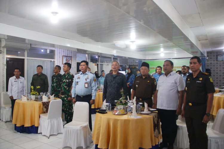 Asisten II Setda Provinsi Bengkulu Fachriza saat menghadiri Puncak Peringatan HANI Tahun 2022, secara Virtual Meeting, di Kantor BNN Provinsi Bengkulu, Senin, 27 Juni 2022, Foto: Dok