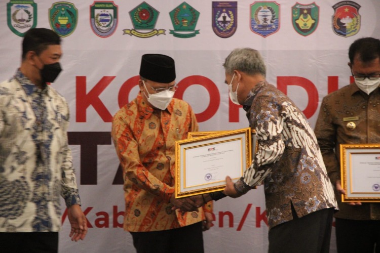 Penerimaan Pajak Tahun 2021 Pemprov Bengkulu Diapresiasi KPK RI