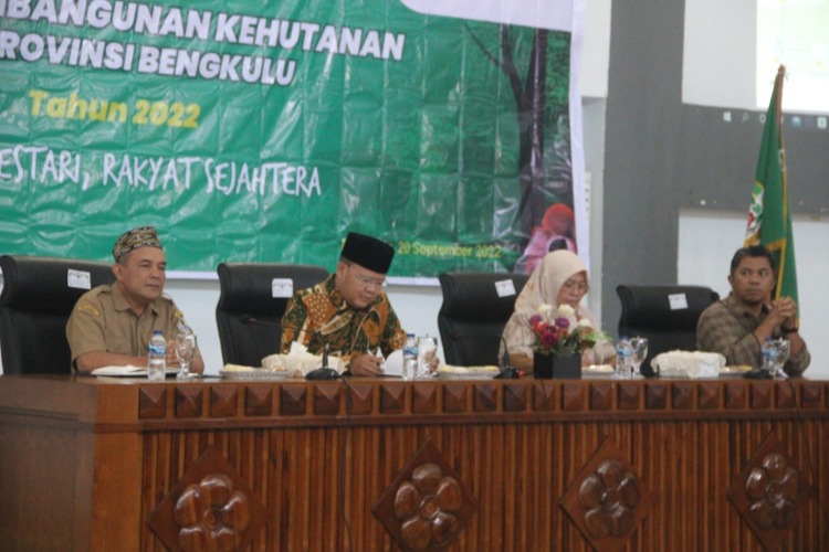 Rapat Koordinasi (Rakor) Sinergi Pembangunan Kehutanan se Provinsi Bengkulu, di Gedung Serbaguna Pemprov Bengkulu, Selasa, 20 September 2022, Foto: Dok/Media Center