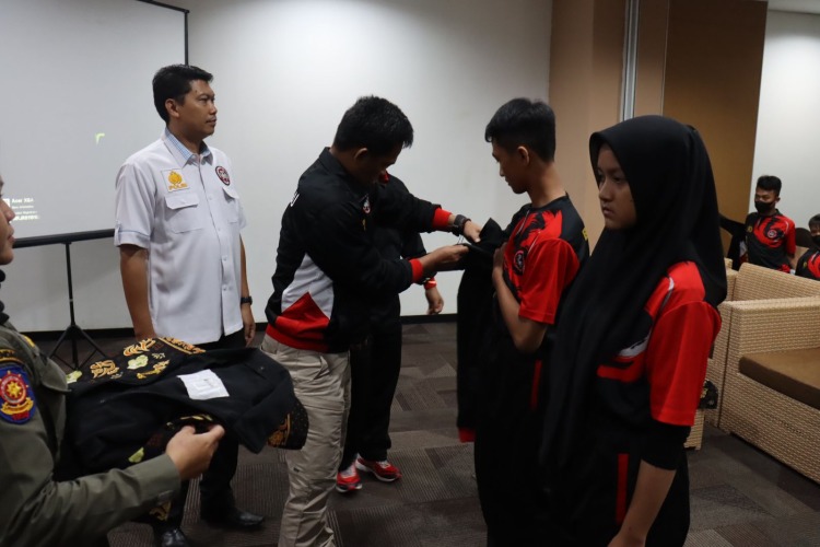Pelepasan Kontingen Karateka Inkanas Bengkulu. Selasa, 20 September 2022. Foto: Dok/Tribhrata