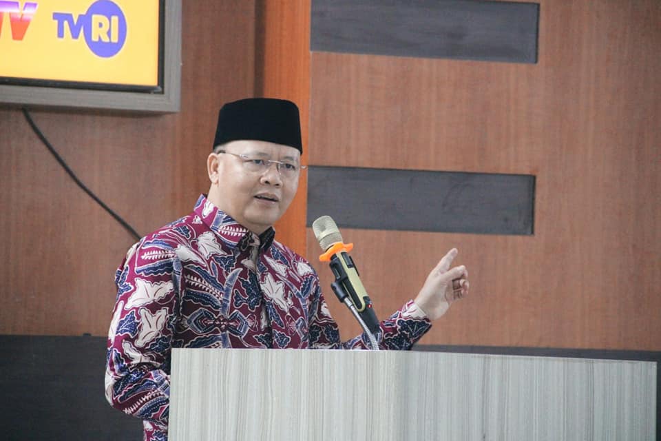 Gubernur Bengkulu Rohidin Mersyah saat memberikan sambutan pada Sosialisasi Bengkulu Siap Migrasi Siaran Televisi Analog ke Siaran Televisi Digital. Selasa, 4 Oktober 2022. Foto/Dok