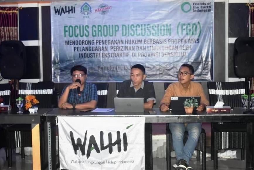 Walhi Bengkulu saat menggelar Konferensi Pers, Selasa, 15 November 2022, Foto: Dok