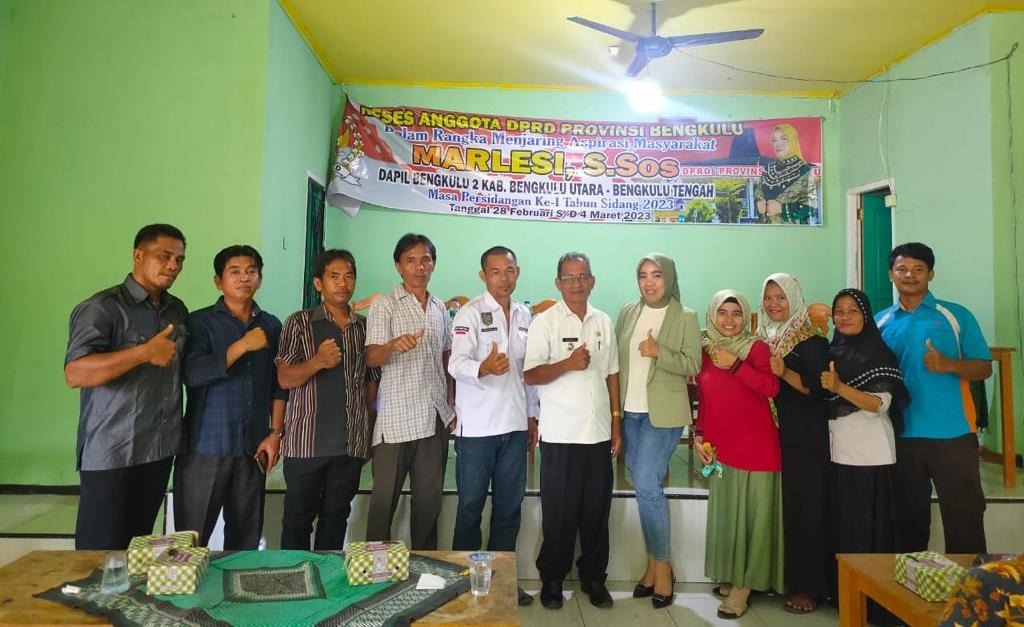 Kegiatan reses anggota DPRD Provinsi Bengkulu, Marlesi, S. Sos, Foto: Dok