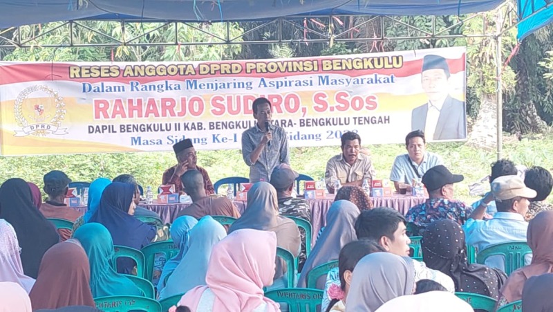 Kegiatan reses Anggota Komisi I DPRD Provinsi Bengkulu Raharjo Sudiro S.Sos , Foto: Dok