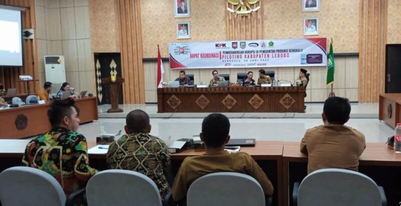Rapat Koordinasi Pemberantasan Korupsi di Pemerintah Provinsi Bengkulu, di Ruang Pola Provinsi Bengkulu, Selasa, 20 Juni 2023, Foto: Dok