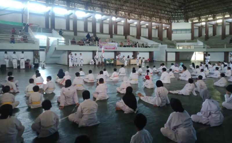 252 karateka saat mengikuti ujian kenaikan sabuk yang diselenggarakan ASKI Provinsi Bengkulu, Foto: Dok