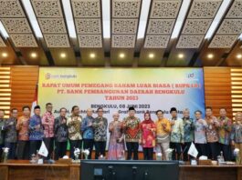 Rapat Umum Pemegang Saham Luar Biasa (RUPSLB) Bank Bengkulu, Kamis 08 Juni 2023, Foto: Dok