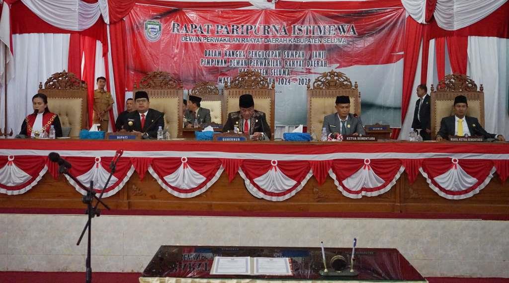 Pengucapan Sumpah dan Janji Pimpinan DPRD Seluma Periode 2024-2029