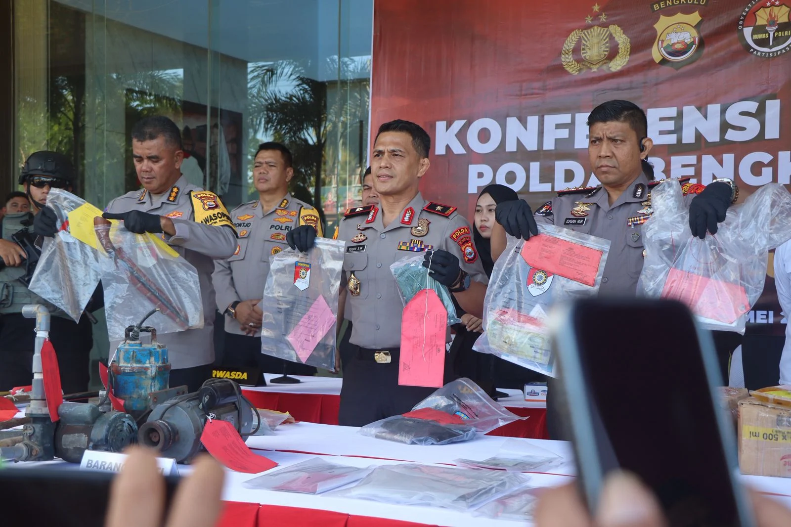 324 Kasus 3C Terungkap, Polda Bengkulu Sita Mobil, Motor hingga Rp55 Juta Uang Tunai